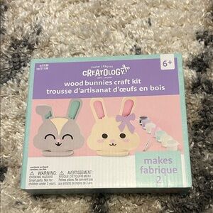 Creatology Wood Bunnies Craft Kit - Pastel Pink & Mint